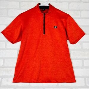 Lowe Alpine Womens Orange‎ Heather Quarter Zip Short Sleeve Hiking Top Medium
